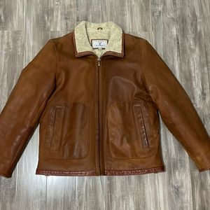 Wilson’s Men's Leather Brown Leather Jacket